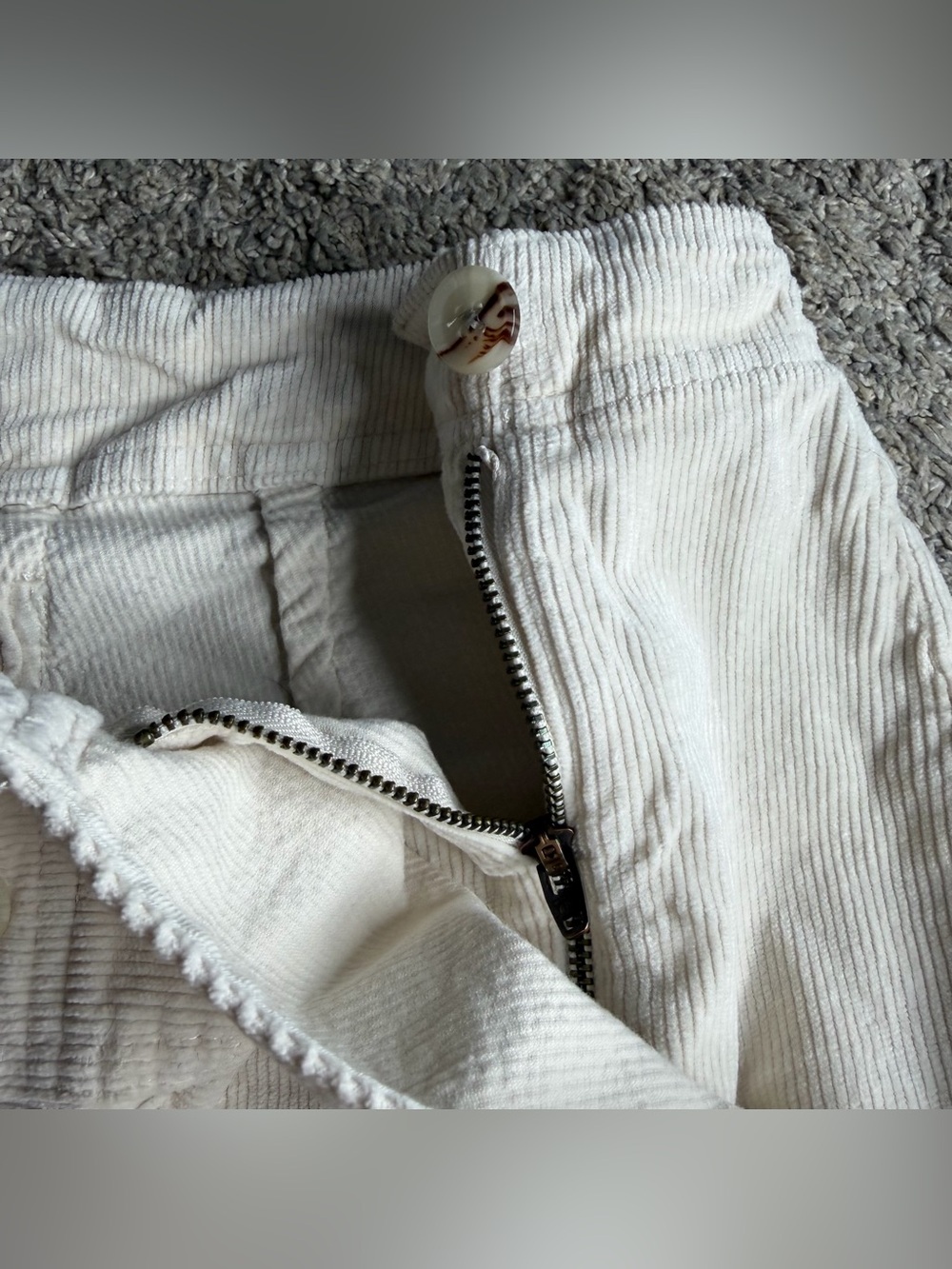Pilcro The Kit High-Rise Wide-Leg Utility Trousers 20 cream corduroy clean girl - Picture 14 of 16